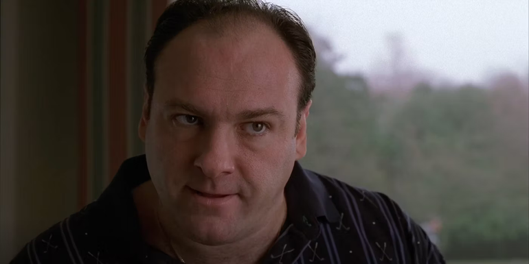 Tony Soprano looking frustrated in The Sopranos season 2