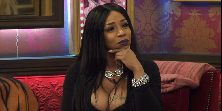 Tiffany Pollard sitting in a chair on Celebrity Big Brother UK.