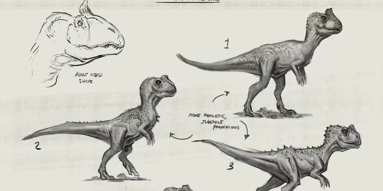 Cryolophasaurus concept art Jurassic World_ Camp Cretaceous