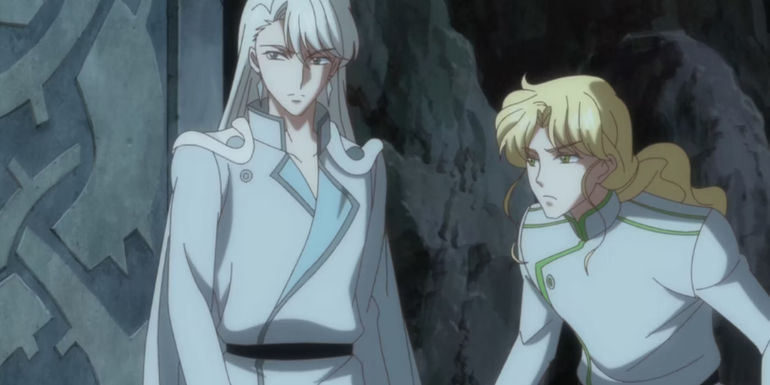 sailor moon crystal screencap of two main villains standing together.