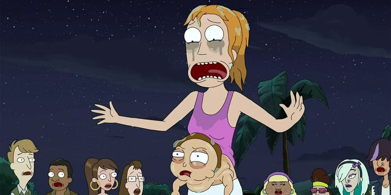 Summer and Kuato Morty in Rick and Morty season 7