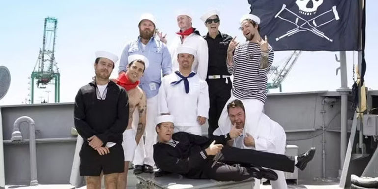 The Jackass 3D cast dressed as pirates