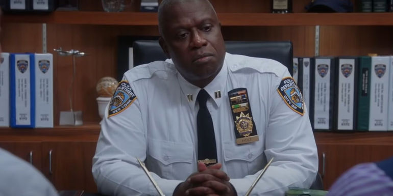 Andre Braugher looking thoughtful as Captain Holt in Brooklyn Nine-Nine