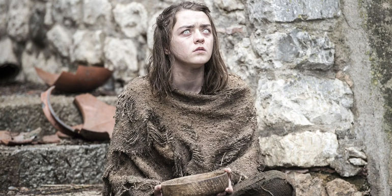 Maisie Williams as Arya Stark in Game of Thrones