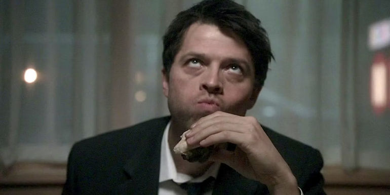 Misha Collins as Castiel in Supernatural.