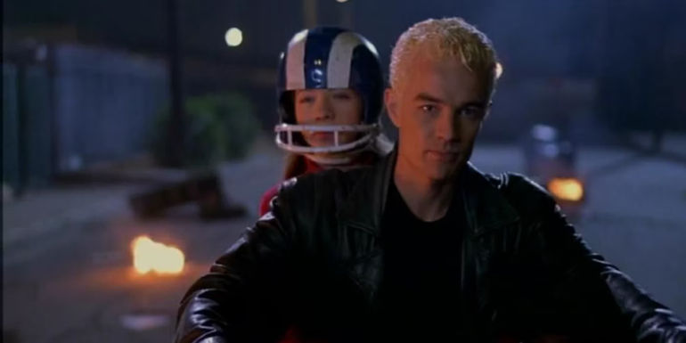 Spike driving Dawn home on Buffy the Vampire Slayer