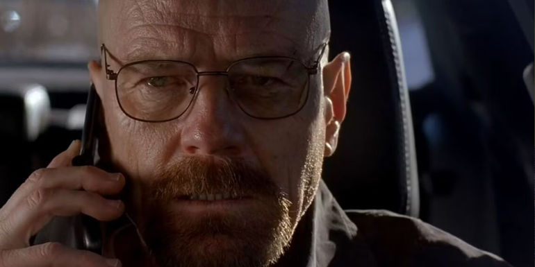 Walter White (Bryan Cranston) on the phone in Breaking Bad