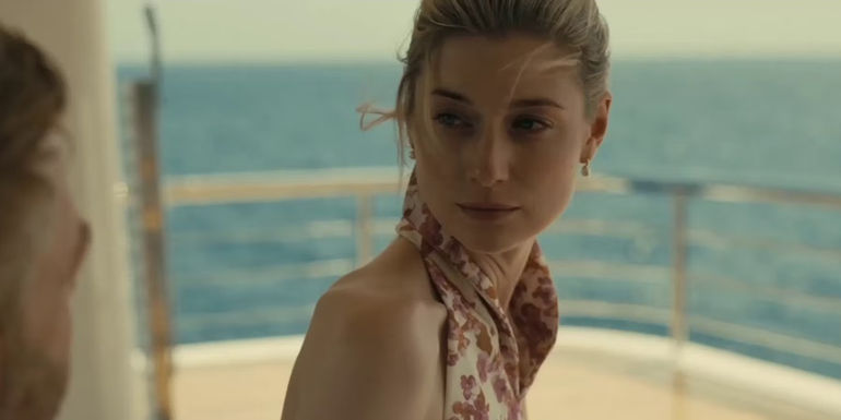 Elizabeth Debicki on a boat in Tenet