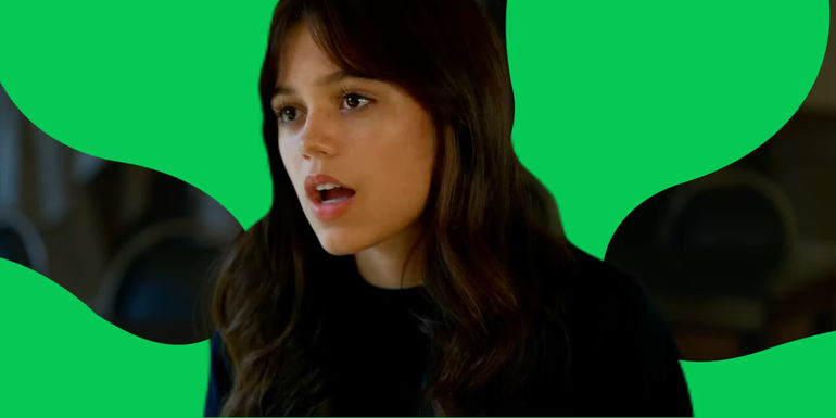 Jenna Ortega as Cairo Sweet in Miller's Girl with a Rotten Tomatoes Splat