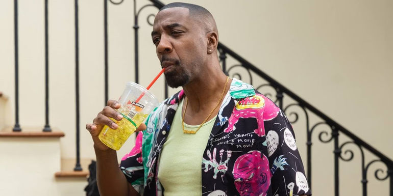 Leon drinking a Slurpee in Curb Your Enthusiasm