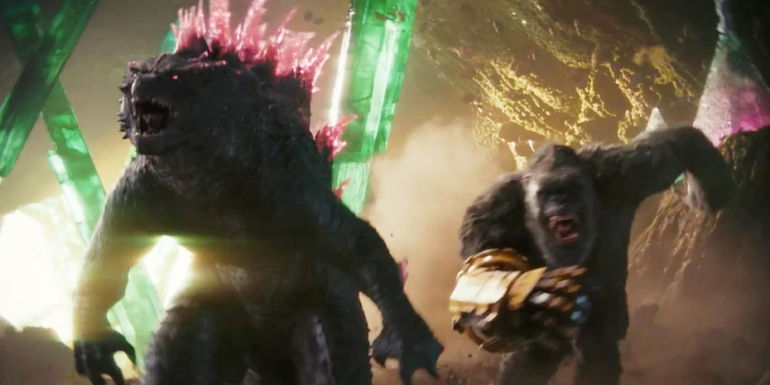 Godzilla and Kong in Godzilla x Kong: The New Empire