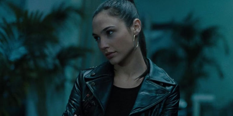 Gal Gadot as Gisele looks on in Fast & Furious 4