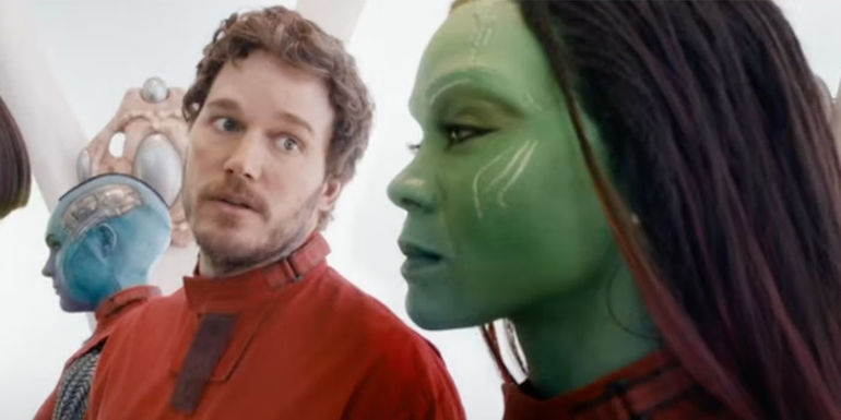 Starlord and Gamora in Guardians of the Galaxy Vol. 3