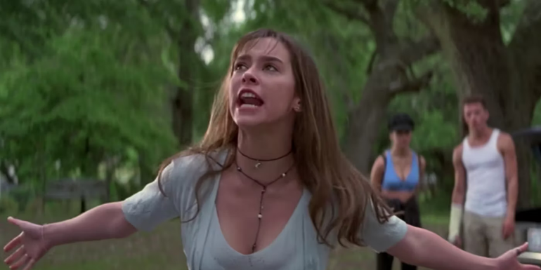 Jennifer Love Hewitt as Julie yelling in I Know What You Did Last Summer