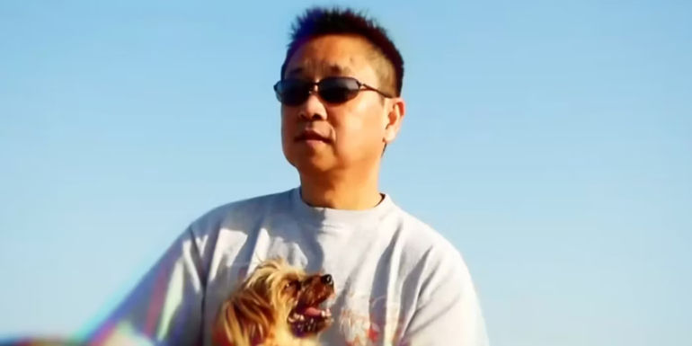 KC Joy from Worst Rommmate Ever with a dog