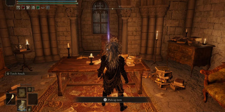 Picking up an item in Elden Ring