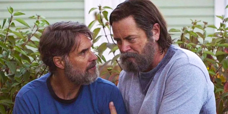 Nick Offerman and Murray Bartlett as Bill and Frank in The Last of Us episode 3