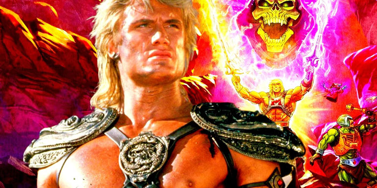 He-Man played by Dolph Lundgren looking to the side in Masters of the Universe