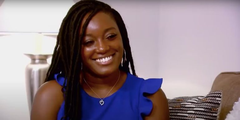 Paige Banks smiling in Married At First Sight.