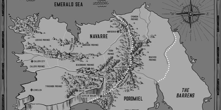 fourth wing map of navarre as seen in book-1