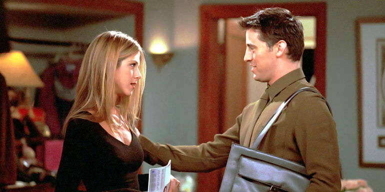 Matt LeBlanc As Joey And Jennifer Aniston As Rachel In Friends