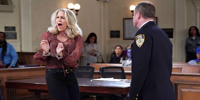 Jessica St. Clair as Heather in handcuffs in Night Court 206.