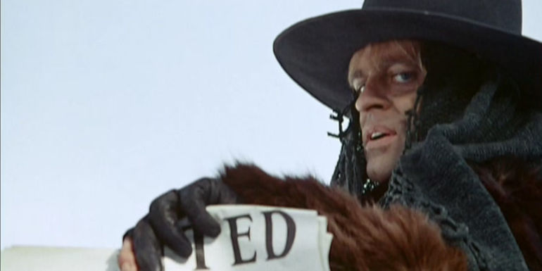 Silence holds a wanted poster in The Great Silence