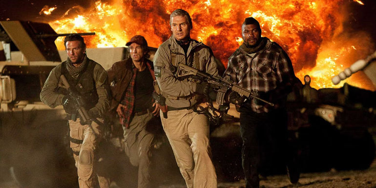 The A-Team race away from an explosion-1