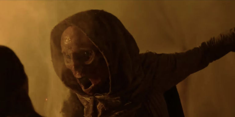 Mary Elnor screams while staring in The Unholy 2021