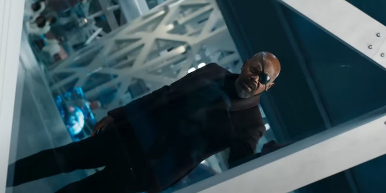 Nick Fury is confused on SABER station in The Marvels