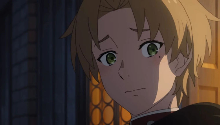 Rudeus, as seen in the anime (Image via Studio Bind)