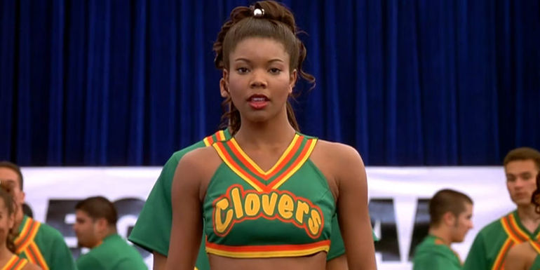 Gabrielle Union leading the cheer team in Bring It On