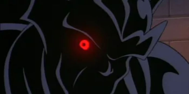 Coldstone with a glowing red eye from Gargoyles