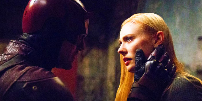 Daredevil comforting Karen Page in Daredevil season 3