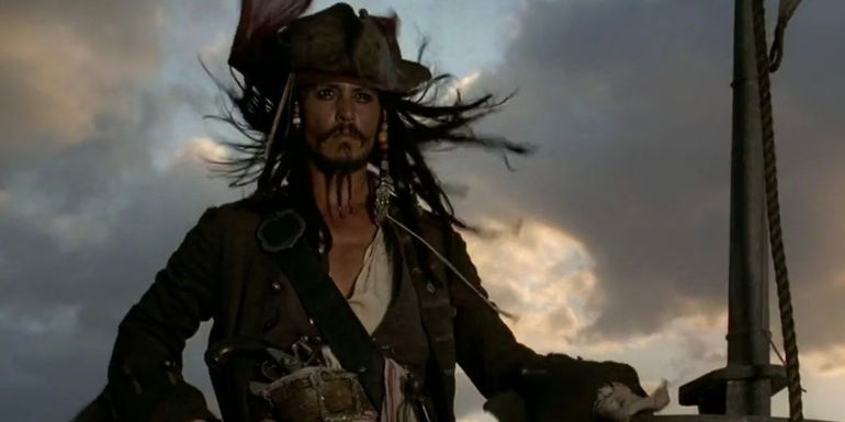 Captain Jack Sparrow staring into the distance