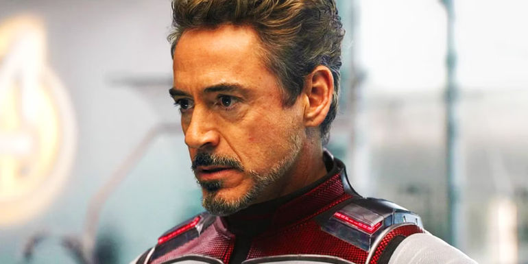 Tony Stark in Avengers time travel uniform in Avengers Endgame