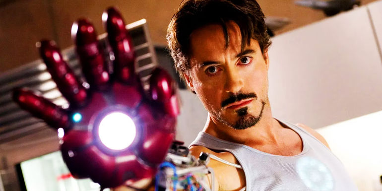 Featured Image: Tony Stark powering up his Iron Man hand for a test in MCU 