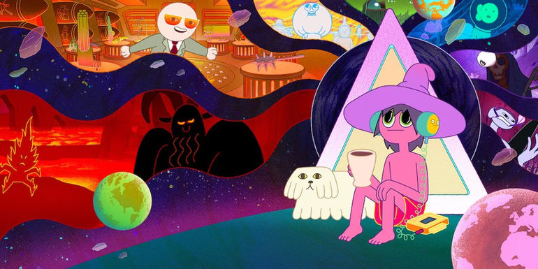 Claney and the other characters from The Midnight Gospel