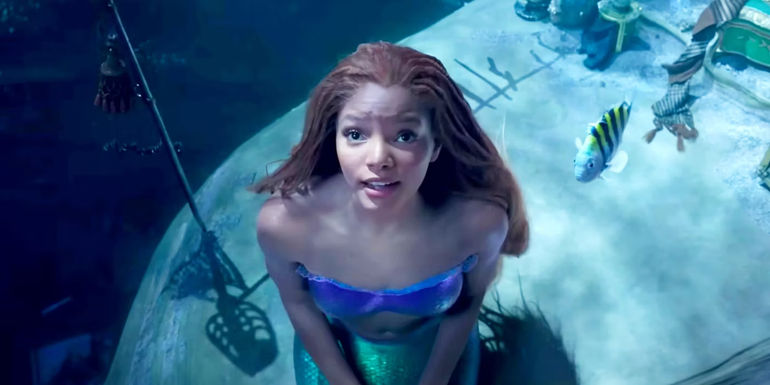 Halle Bailey as Ariel in The Little Mermaid.