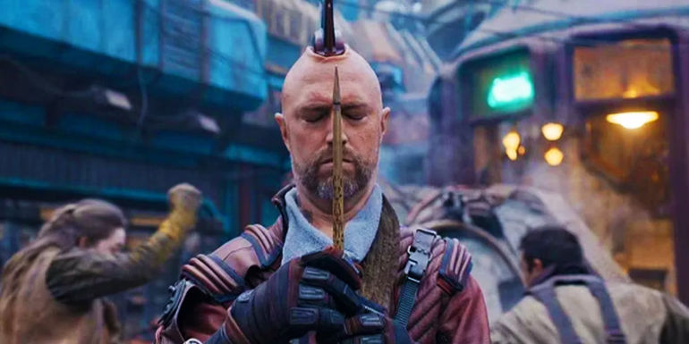 Kraglin with Yondu's Yaka Arrow in Guardians of the Galaxy Vol. 3
