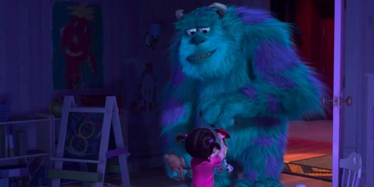 The Luxo Ball is seen in the corner of Boo's room in Monsters Inc. 