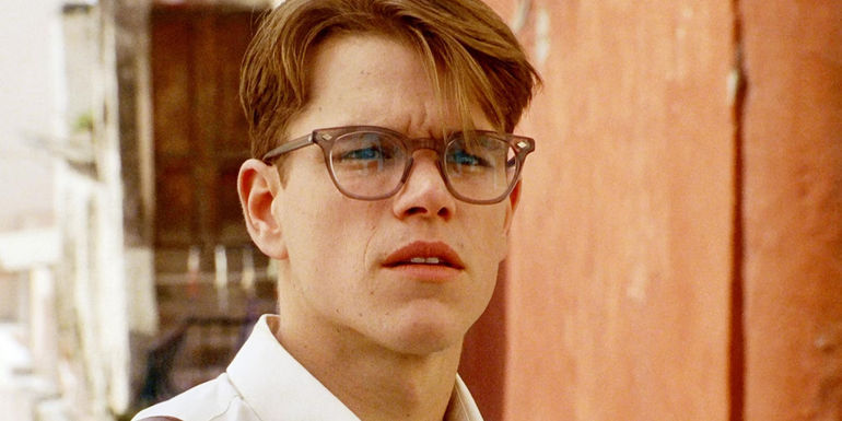 Matt Damon as Tom Ripley looking to the distance in The Talented Mr. Ripley