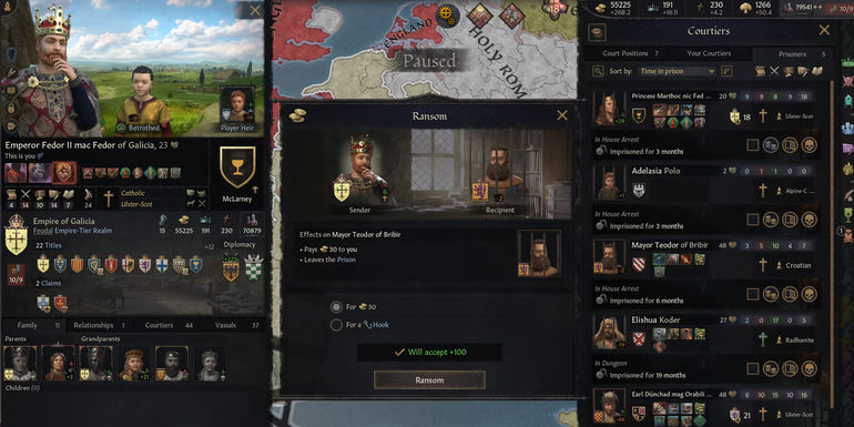 Crusader Kings 3 How To Manage Prisoners Ransom