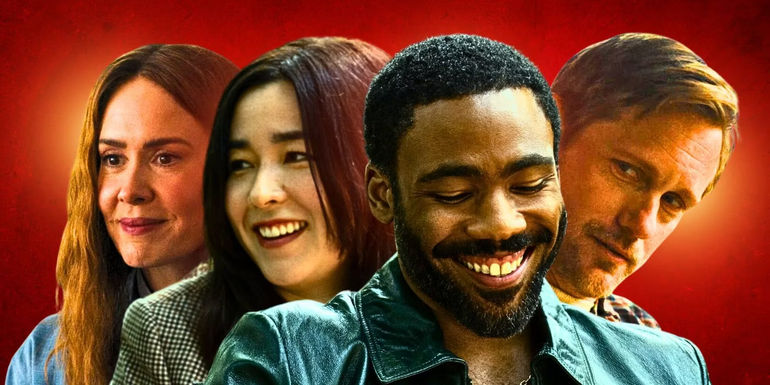 Donald Glover Maya Erskine Sarah Paulson and Alexander Skarsgård in Amazon's Mr. & Mrs. Smith