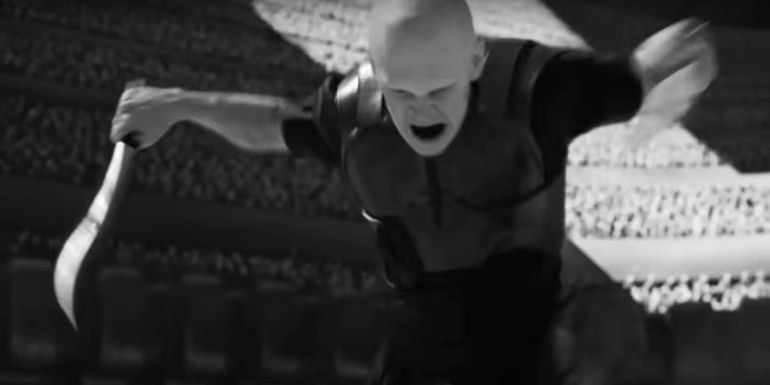 Feyd-Rautha about to stab someone in Dune 2.