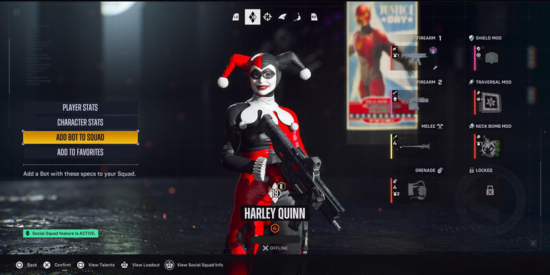 harley quinn jester outfit in suicide squad game