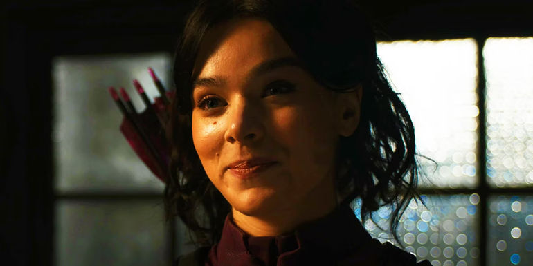 Kate Bishop in her hideout at the end of The Marvels