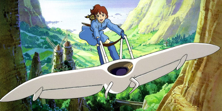 Nausicaa flying in Nausicaa of the Valley of the Wind