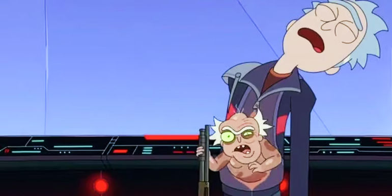 Prime Rick with a kuato coming out of his belly