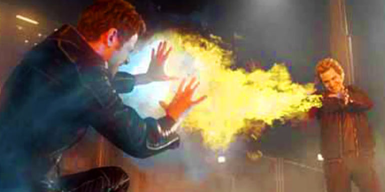Pyro fighting Iceman in X-Men The Last Stand